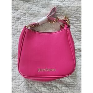 NEW JUICY COUTURE PINK GOLD CHAIN HOBO SHOULDER BAG PURSE HANDBAG